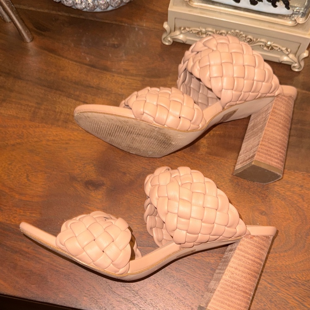 Steve Madden Women's Braided Sandals - tan heels size 8 - Picture 4 of 8